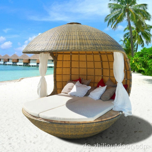 Patio Garden Beach Sonnenbett Rattan Daybett